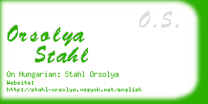 orsolya stahl business card
